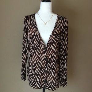 French Laundry animal print cardigan, 14/16
